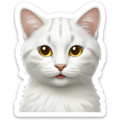 gatto bianco  sticker