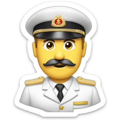 white man saluting dictator with square mustache sticker