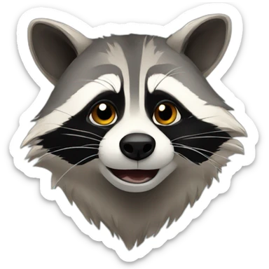 ill raccoon sticker