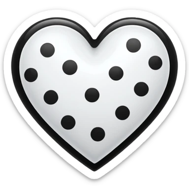 Esse emoji "🤍" com bolinhas pretas  sticker