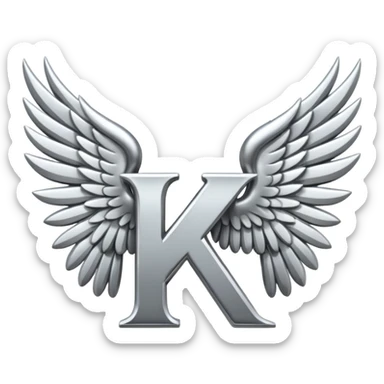 Add letter "K" between two wings sticker