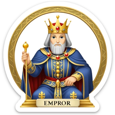 The emperor tarot card sticker