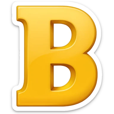 The letter “L” with a yellow background  sticker