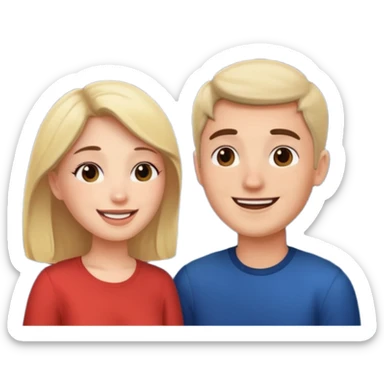 couple talking with night sky  sticker