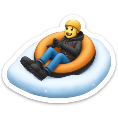 snow tubing sticker