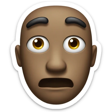 shaking head with frown and single tear drop  sticker