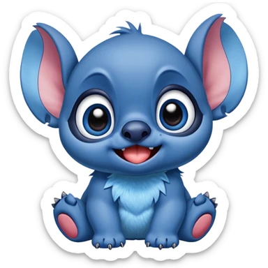 Stitch lanzando besos sticker