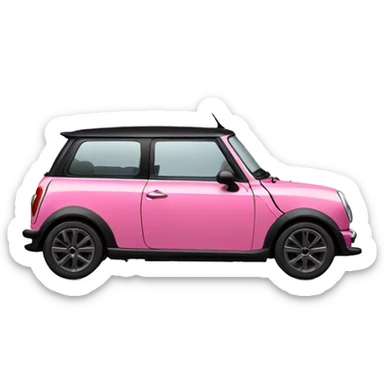 pink mini cooper sticker
