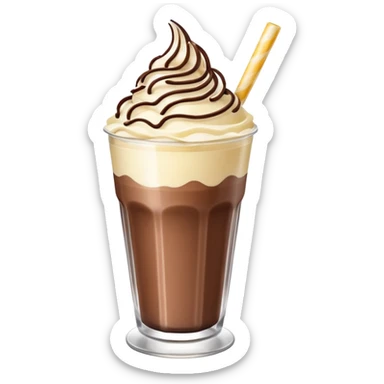 Choco milkshake with vanila ice cream sticker