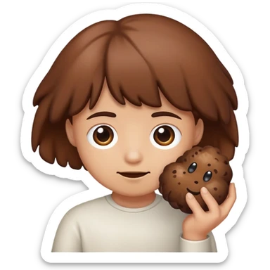 Me with a poo in my hand  sticker