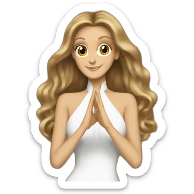 Celine Dion making a heart with her hands sticker