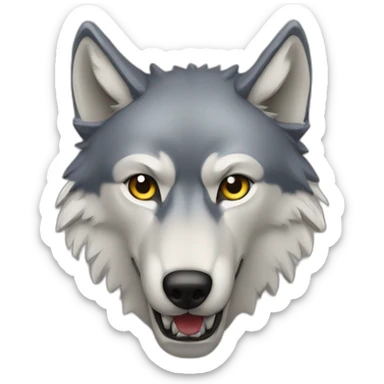 wolf head like trophy sticker