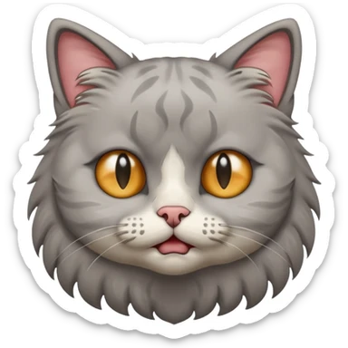 a portrait of crying cat sticker