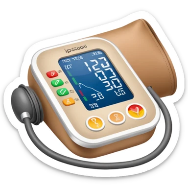 blood pressure cuff on upper arm sticker