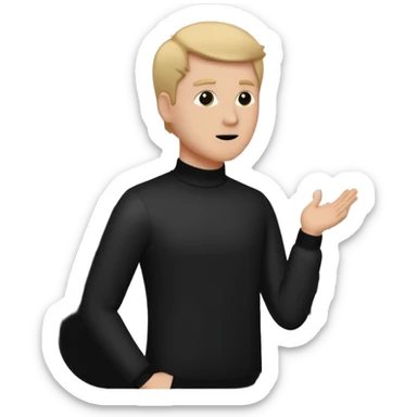 silhouette of a white man with a question mark sticker