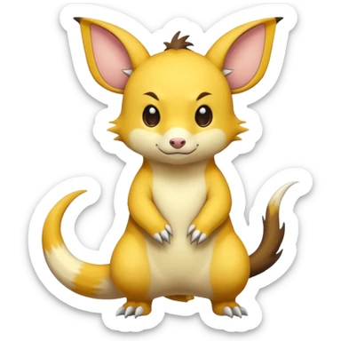 Cute Dull Exotic Raichu-Sergal-hybrid sticker