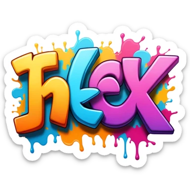 Graffiti the word flex sticker