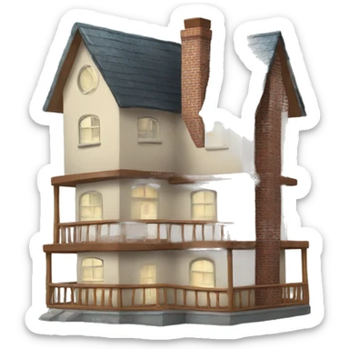 House with three floors  sticker