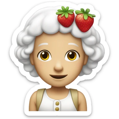 white skinned strawberry shortcake  sticker
