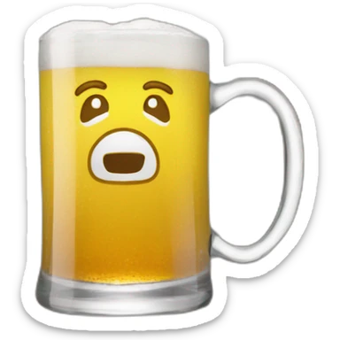 CANECA TRANSPARENTE DE CHOPP sticker