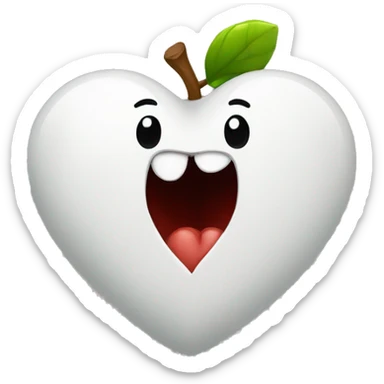 Corazón blanco roto sticker