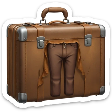 Suitcase with a human bodies inside  sticker