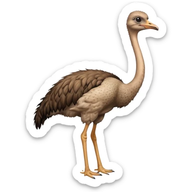 High resolution of   realistic full body ostrich without distorted , no extra hybrid sticker