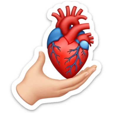 Une main qui forme un demi cœur sticker