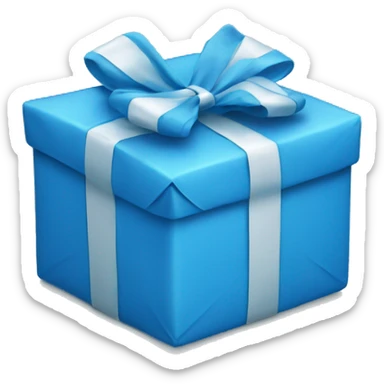 present but blue wrap sticker