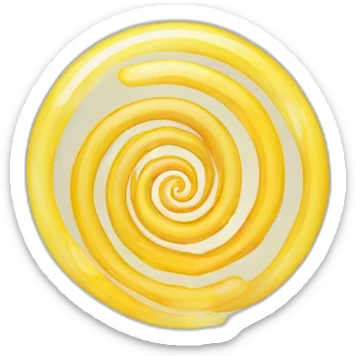 Spirale translucide et irisée, avec un cœur au centre. sticker