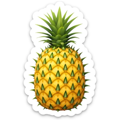 A pineapple flipped 180 degrees clockwise around the x axis  sticker