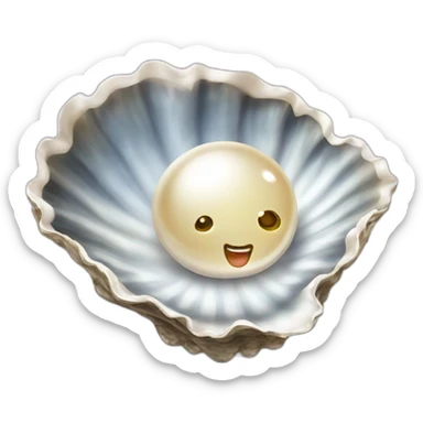 oyster with pearl sticker