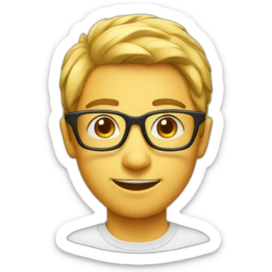 Nerd Face with glasses sticker