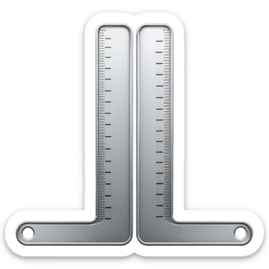 growing ruler with extended marks sticker