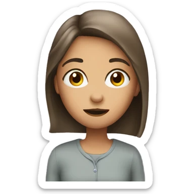 girl watching sticker