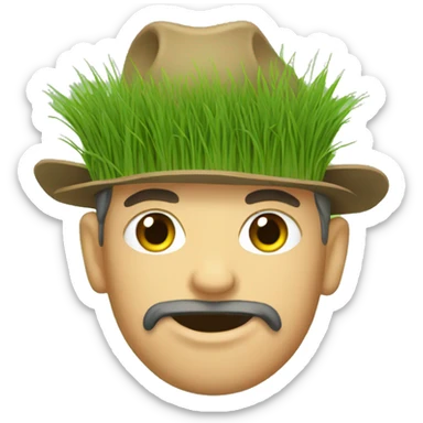 Hillbilly with wheatgrass  sticker