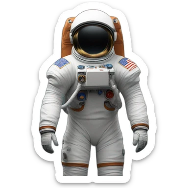redheaded male astronaut sticker