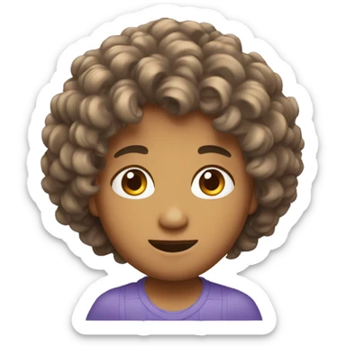 Metice cheveux bouclés  sticker