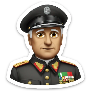 Mussolini Benito. He was Prime Minister of Italy  sticker