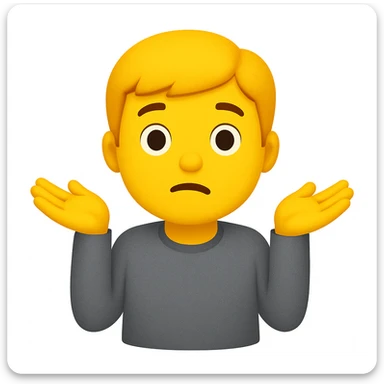 yellow boy grey shirt shrugging emoji google style sticker