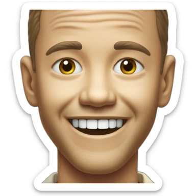 forrest gump smile face sticker