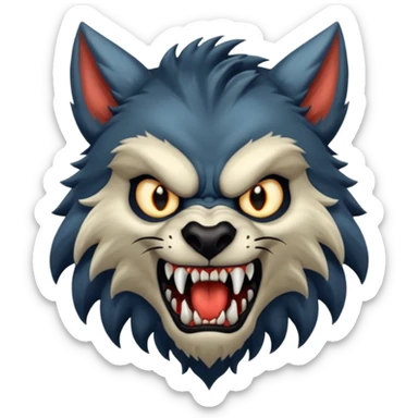 Werewolf mixed with a monster  sticker