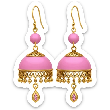 Jhumka pink colour sticker