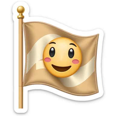 Beige flag like 🚩 but vaige color sticker