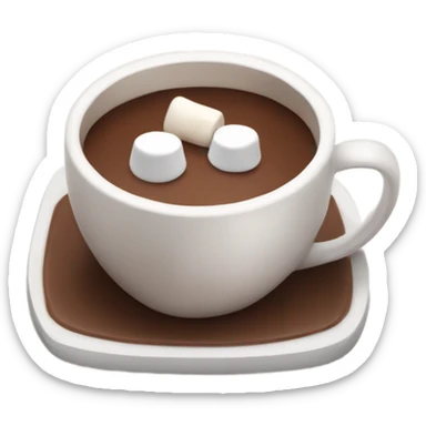 A cup of chocolate with marshmallows  sticker