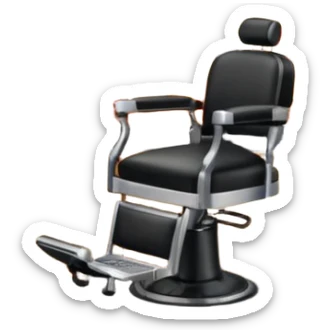 Barber shop with autumn leaves scene sticker