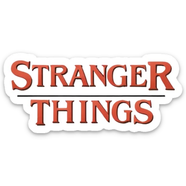 A text saying stranger things sticker