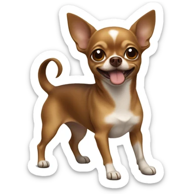 Brown Chihuahua with blep sticker