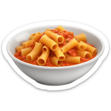 Bowl of rigatoni pasta and vodka sauce sticker