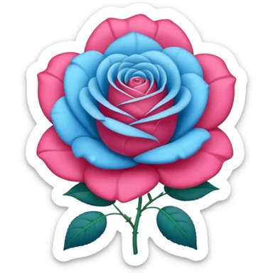 Um emoji de rosa azul sticker